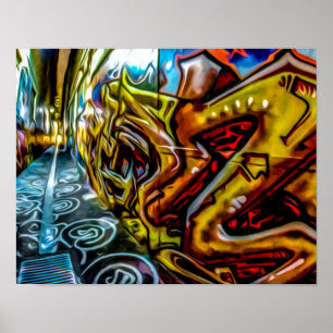PÓSTER PAREDES DE LA CIUDAD DE GANGSTER GRAFFITI 1711