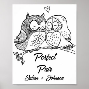 Póster Pareja a juego personalizada perfecta