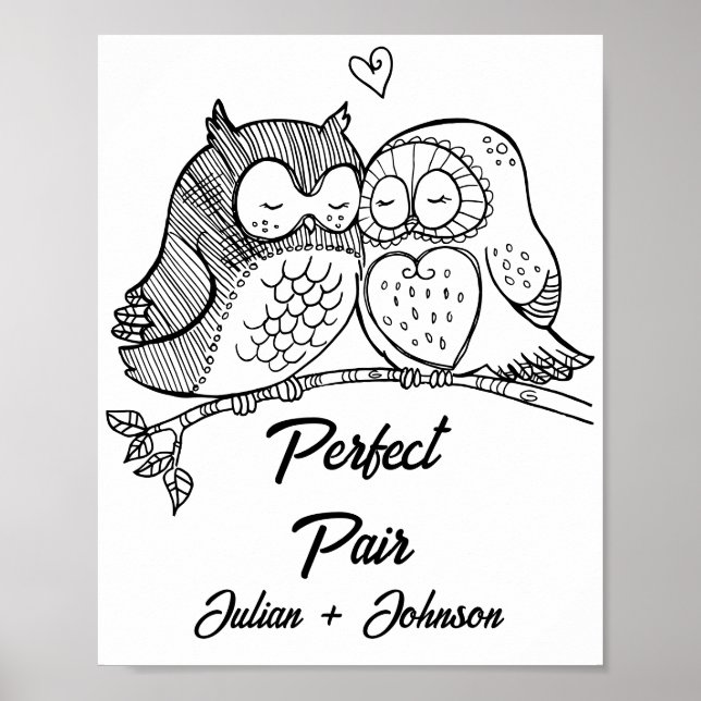 Póster Pareja a juego personalizada perfecta (Frente)