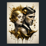 Póster pareja Art Deco<br><div class="desc">Gran diseño poster. Te encantará como a otros. Tenga la libertad de usar este diseño para otro producto que desee o para el personalizar y agregue su texto. Sígueme por más. Gracias. Que tengas un buen día.</div>
