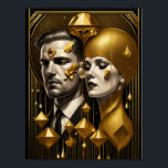 Póster pareja Art Deco<br><div class="desc">Gran diseño poster. Te encantará como a otros. Tenga la libertad de usar este diseño para otro producto que desee o para el personalizar y agregue su texto. Sígueme por más. Gracias. Que tengas un buen día.</div>