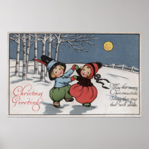 Póster Pareja bailando a la luz de la luna