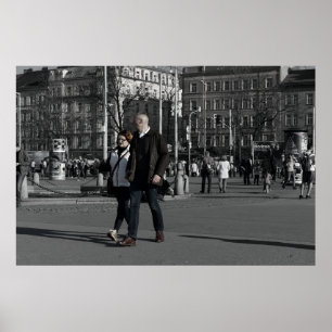 Póster Pareja Caminando