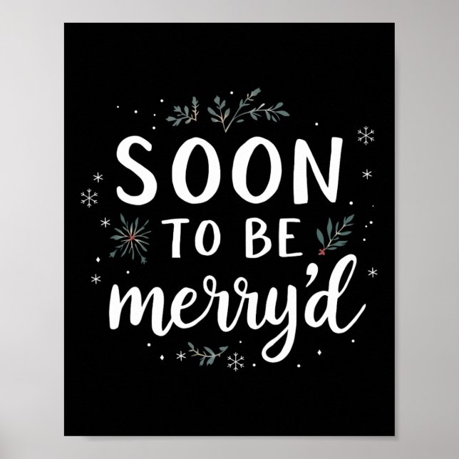 Póster Pareja Comprometida De Navidad Pronto Casada Match (Frente)
