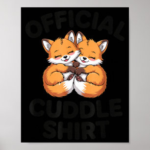 Póster Pareja de abrazo de zorro lindo Este es mi abrazo