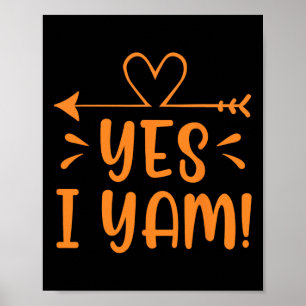 Póster Pareja de acción de gracias que combina ella es mi