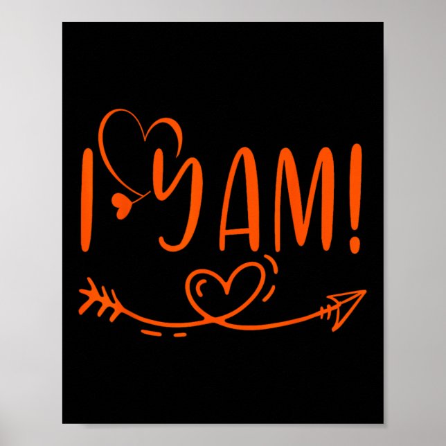 Póster Pareja de acción de gracias que combina ella es mi (Frente)