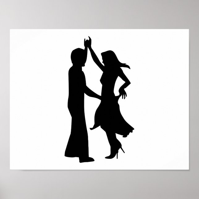 Póster pareja de bailarines estándar (Frente)