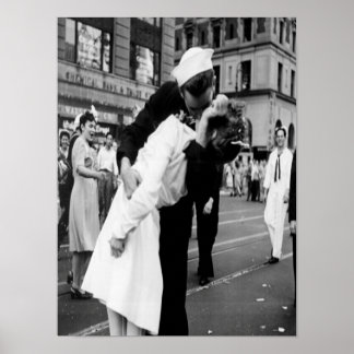 Póster Pareja de besos vintage.Gran Poster de besos