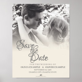 Póster Pareja de Bodas de besos en monocromo