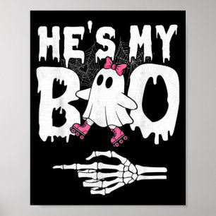 Póster Pareja de Boo fantasma coincidente patines de Hall
