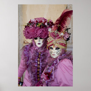 Póster Pareja De Carnaval, Venecia