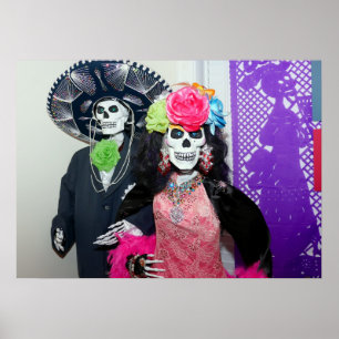 Póster Pareja de Catrinas