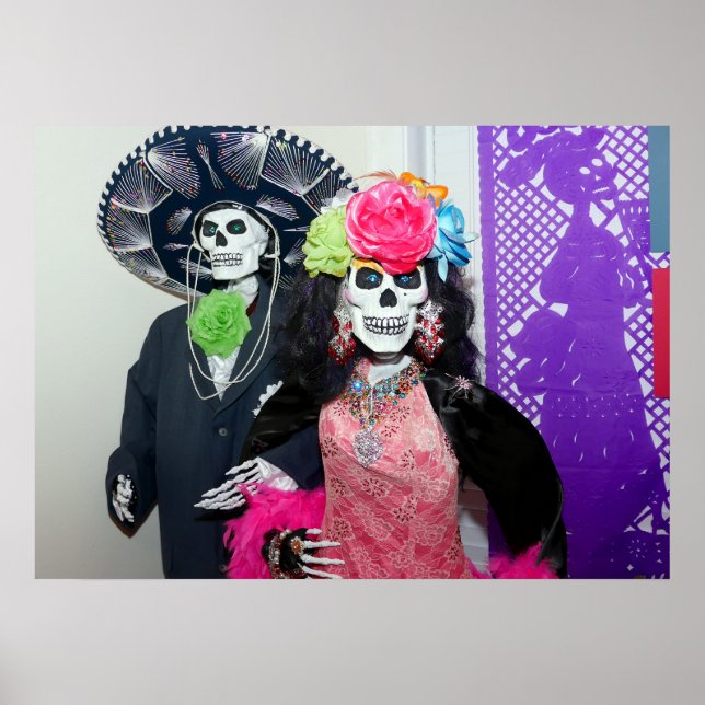 Póster Pareja de Catrinas (Frente)