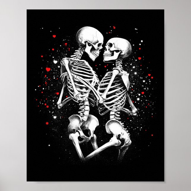 Póster Pareja De Esqueleto Para El día de San Valentín De (Frente)