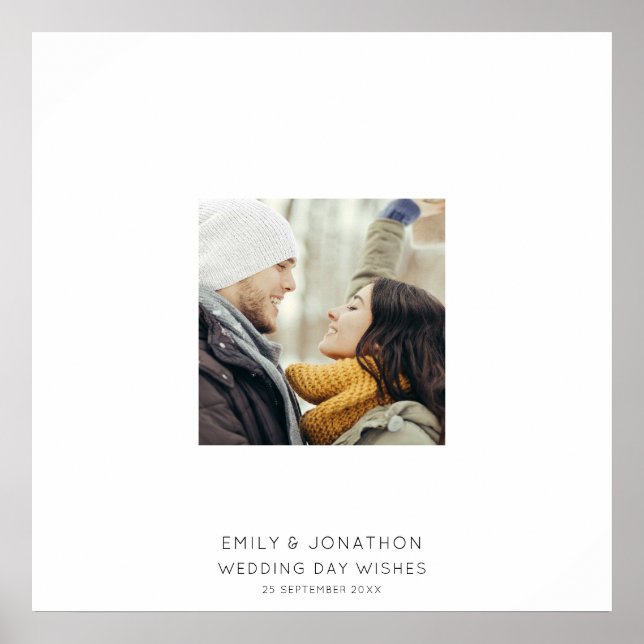 Póster Pareja de fotos Nombres Cualquier firma de color (Frente)