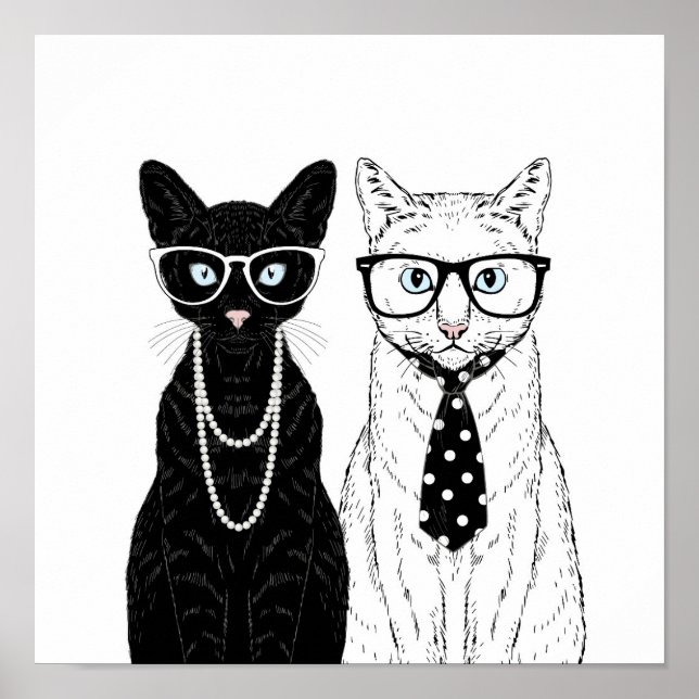Póster Pareja De Gatos (Frente)