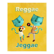 Pareja de gatos de reggae azul