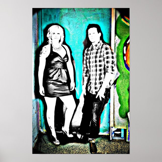 Póster Pareja de graffitis (Frente)