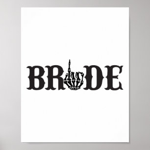 Póster Pareja de Halloween Novia Groom Skeleton Matching 
