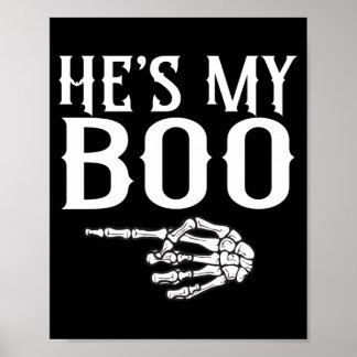 Póster Pareja de hombres Boo esqueleto a juego Pareja