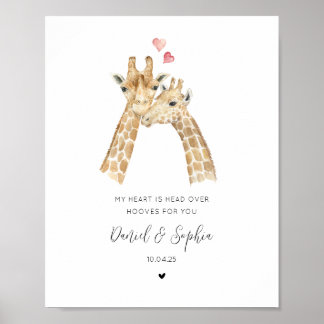 Póster Pareja de jirafas