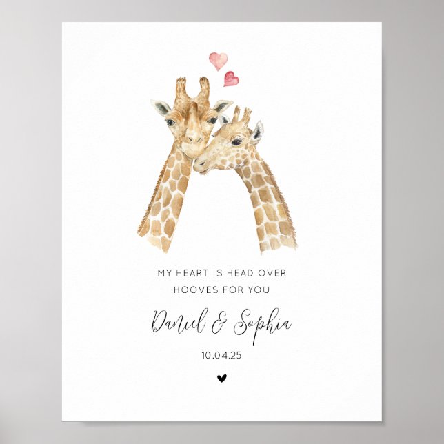 Póster Pareja de jirafas (Frente)