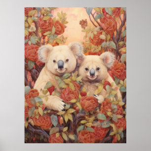 Póster Pareja de koalas