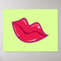 Pareja de los labios rojos de cerezo