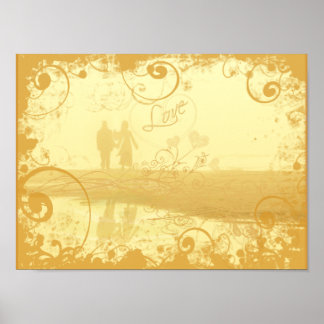 Póster Pareja de Love Beach desgarrada y agitada