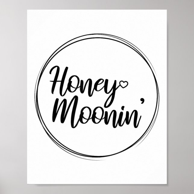 Póster Pareja de luna de miel Boda Honeymoonin Brides Gro (Frente)