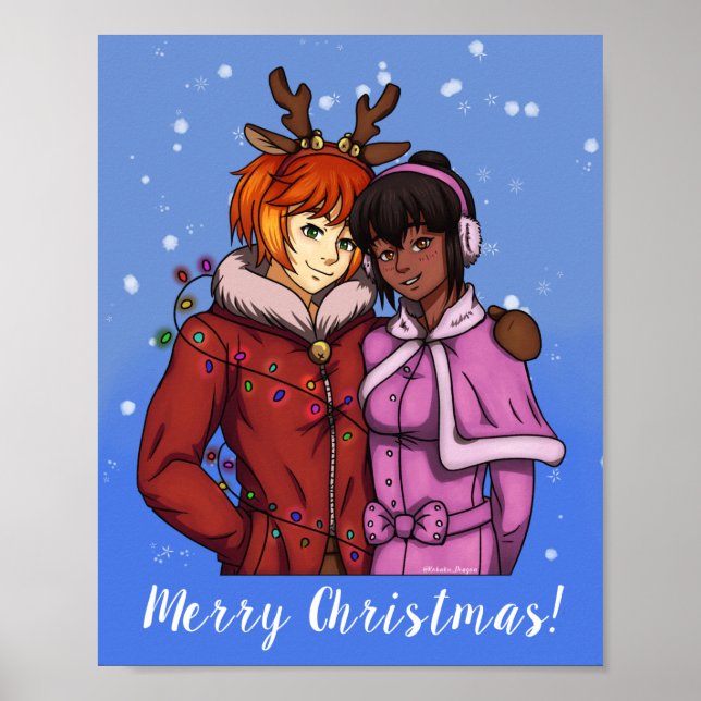 Póster Pareja de navidades (Frente)