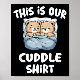 Póster Pareja de osos lindos Este es nuestro abrazo