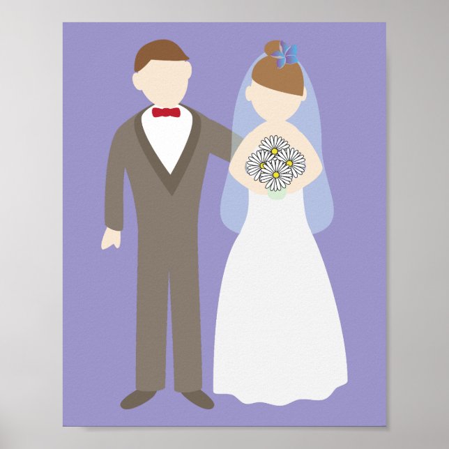 Póster Pareja de recién casados (Frente)