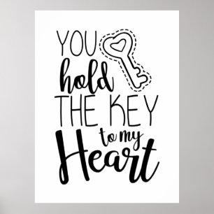Póster Pareja De Regalos Que Sostenes La Llave A Mi Coraz