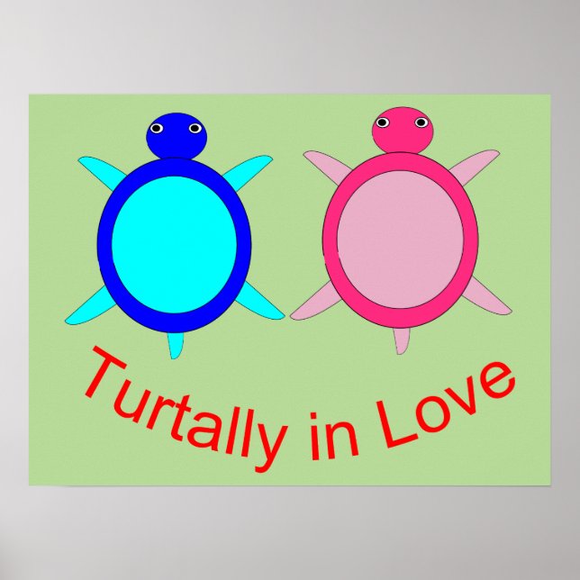 Póster Pareja De Tortuga Cuta (Frente)