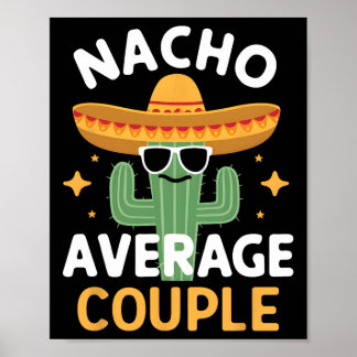 Póster Pareja divertida de nacho promedio Cinco De Mayo M