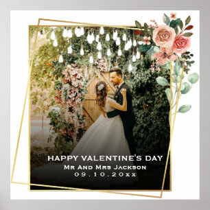 Póster Pareja elegante y con clase Foto Texto de cita de 