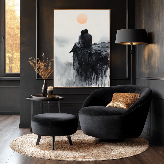 Póster Pareja en acantilado con soplo de sol sereno (Subido por el creador)