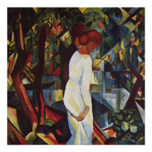 Póster Pareja en los bosques por August Macke