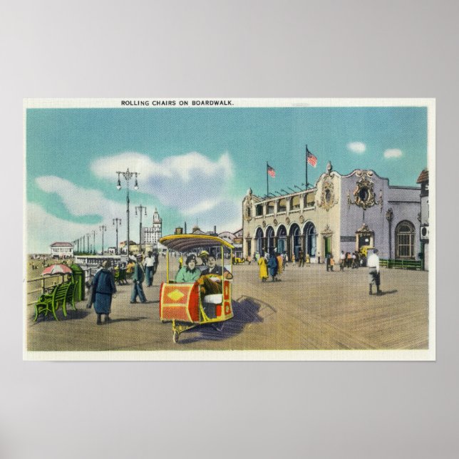 Póster Pareja en un escenario de rodaje en el paseo marít (Frente)