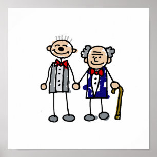 Póster Pareja gay vieja