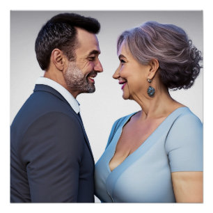 Póster Pareja mayor Romántica Fotos de Cando en Amor