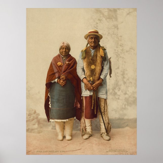 Póster Pareja nativa americana, 1899 (Frente)