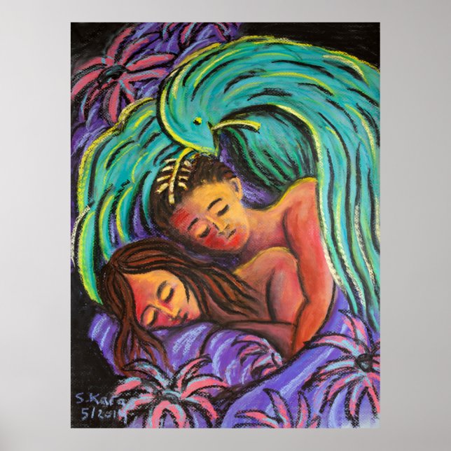 Póster Pareja pacificamente soñadora (Frente)