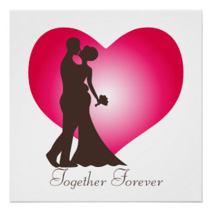 Póster pareja recién casada