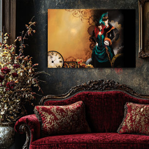 Póster Pareja victoriana Steampunk