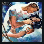 Póster Pareja vintage Comic Retro Pop Art Love<br><div class="desc">Historieta de la pareja vintage Retro Arte Pop Amor Poster Anime Personalizado Comic Ficción Manga</div>