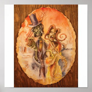 Póster Pareja Zombie