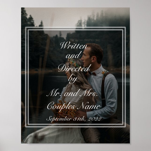 Póster parejas bodas personalizado Poster personal (Frente)